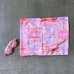 INH Hair / Satin Pillowcase & Sleep Mask Set / Pink